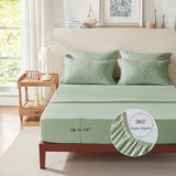 Zzlpp Queen Comforter Set 7 pieces, Sage Green Tufted Bed in a Bag with Comforter and Sheets, All Season Boho Bedding Sets with 1 Comforter, 2 Pillow Shams, 2 Pillowcases, 1 Flat Sheet, 1 Fitted Sheet Zzlpp