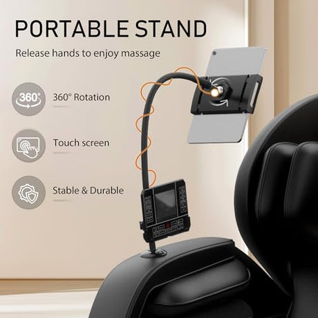 AYJOIR 2026 Massage Chair Full Body, Zero Gravity Massage Chair with 6 Fix Rollers and 12 Massage Heads and Full-Body Air Pressure, Heating, Foot Massage, Auto Modes, Speaker, Touch Screen Controller AYJOIR