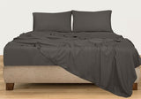 ROYALE LINENS 300 Thread Count 100% Long Staple Combed Cotton Sheet Set - 4 Piece Full Bed Sheets - 1 Fitted, 1 Flat, 2 Pillow Cases -Soft Cool & Crisp Sheet Set (Full, Grey) ROYALE LINENS