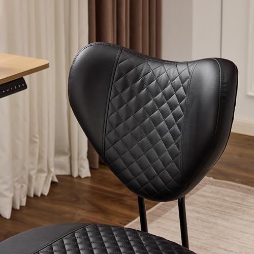 Ergonomic Home Office Chair with Wheels, Swivel Cross Legged Desk Chair, Plush Wide Criss Cross Kneeling Chair for Meditation,Black Merax