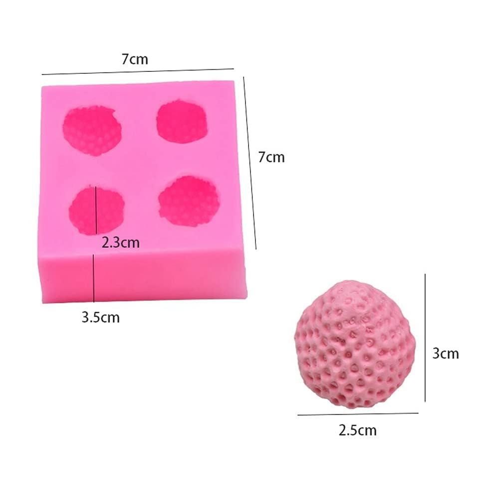 3D Strawberry Silicone Candle Mold Strawberry Raspberry & Blueberry Fondant Soap Candle Mulberry Wax Melts Molds TUKE