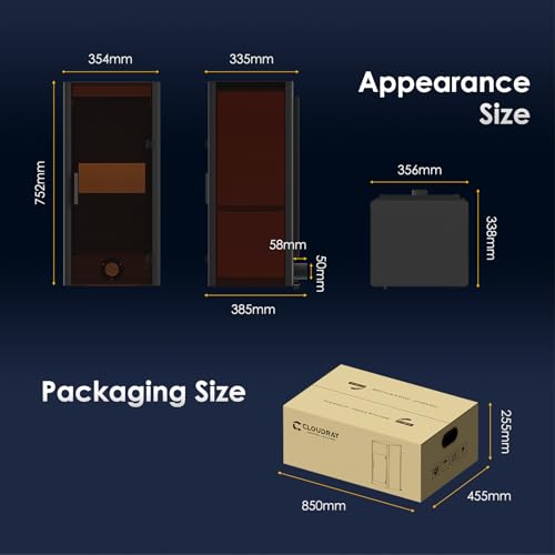 Cloudray Protective Cover Fiber Laser Enclosure 15.2"W x 29.6"H, Compatible with 500mm Lift Column Table, Safety Cover for Laser Engraver Cutter Machine Cloudray