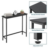 HollyHOME Narrow Console Table, 29.5" Slim Entryway Table, Sofa Stand, Hallway Shelf for Hallway, Bedroom, Living Room, Foyer, Black HollyHOME