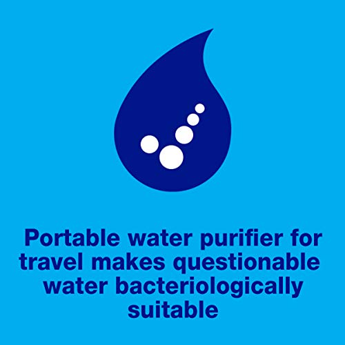 Potable Aqua Water Purification Tablets, Portable and Effective Water Purification Solution for Camping, Hiking, Emergencies, Natural Disasters and International Travel, Two 50ct Bottles, Blue potable aqua