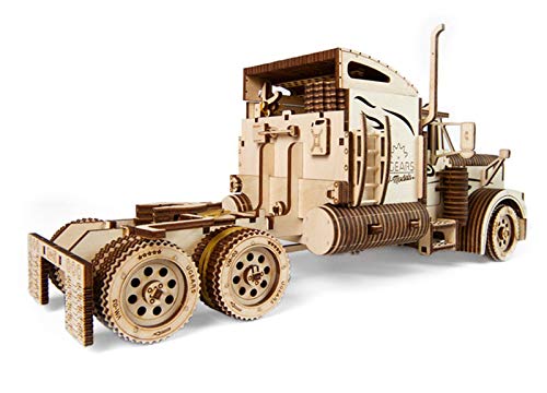 UGEARS Truck DIY Kit – Heavy Boy Truck Model Miniature Plywood DIY Model – Unique and Interesting Present Idea – VM-03 Truck Model with Driver Cabin – Ecological Wooden Model