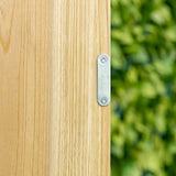 Outsunny Garden Storage Cabinet, Outdoor Tool Shed with Galvanized Top and Two Shelves for Yard Tools or Pool Accessories, Natural Outsunny