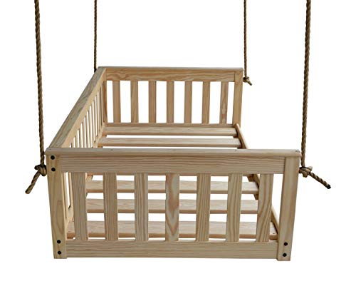 A&L Furniture VersaLoft Amish-Made Pine Twin Mission Swingbed with Rope, Unfinished A&L Furniture Co.