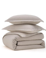 Bedsure Cotton Duvet Cover Queen - 100% Cotton Waffle Weave Linen Color Duvet Cover Queen Size, GentleSoft™ and Breathable Bedding Set for All Season, 3 Pieces, 90"x90" Bedsure