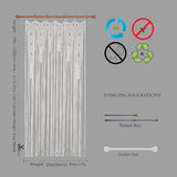 Atsweetlife Macrame Curtain Handmade Boho Doorway Curtains,Backdrop Panel Hippie Door Hanging Wedding Decor Curtain Divider Bohemian Cover Bedroom (Natural, 90×200cm/35×79in, Gradient) Atsweetlife