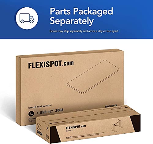 FLEXISPOT 48 inches Electric Standing Desk Height Adjustable Home Office Table Stand Up Desk Leg w/Automatic Smart Keypad (Upgraded White Frame + 48 in White Top),48x30 inch FLEXISPOT