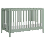 babyletto Swell 4-in-1 Convertible Crib with Toddler Bed Conversion Kit in Light Sage, Greenguard Gold Certified babyletto