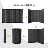 Bonnlo 4/6 Panel Pegboard Freestanding, 5 FT Portable Display Board Organizer for Craft Show Jewelry, Wooden Folding Privacy Screen Room Divider (Black, 6 Panel with Base) Bonnlo