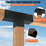 ITeVe.GD 3-Way Pergola Kit,3-Way T-Shape Flat Pergola DIY Brackets for 6 x 6 (Actual:5.5"x5.5") Lumber for Patio Pergola,Log Cabin Gazebo W/Hardware - 1 Pack… ITeVe.GD