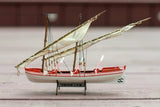 GAWEGM Ship Model - Whole Ribbed Double Mast Fishing Boat with Metal Accessories GAWEGM