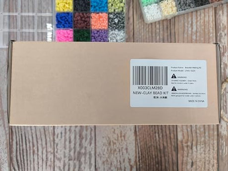 Lynnmos Clay Beads 8000 Pcs 2 Boxes Bracelet Making Kit - 24 Colors Polymer Clay Beads for Bracelet Making Set - Heishi Disc Beads for Jewelry Making kit with Charms and Gift Pack for Girls Lynnmos