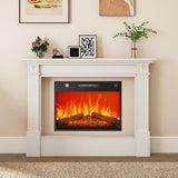 YITAHOME 24" Electric Fireplace Insert, Fireplace Heaters with Log Set, Remote Control with Timer Control, Adjustable Temperature & 3 Flame Brightness, 1400W (24.2" W x 17.5" H) YITAHOME