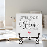 Inspirational Positive Quotes Office Wooden Signs Gift, Farmhouse Living Room Shelf Desk Decor Plaques, Thoughtful Wooden Sign Gift for Girl Friends Coworker, 5 X 5 Inches-B12 LeFohLon