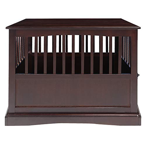 Casual Home Wooden Large Pet Crate, End Table, Espresso, 24 x 36.5 x 29.5 in Casual Home