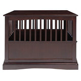 Casual Home Wooden Large Pet Crate, End Table, Espresso, 24 x 36.5 x 29.5 in Casual Home