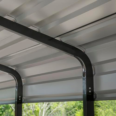 Arrow Shed CPHC101507 Heavy Duty Galvanized Steel Metal Multi-Use Shelter, Shade, Carport, 10' x 15' x 7' Arrow