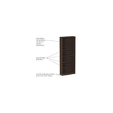 Alera ALEVA638232ES 31.75 in. x 14 in. x 80.25 in. Valencia Series 6-Shelf Bookcase - Espresso Alera
