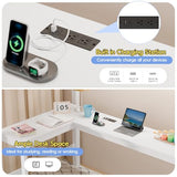 Xilingol Twin Loft Bed with Stairs and Desk, Solid Wooden Loft Bed, Heavy Duty Loft Bed with L-Shape Desk, LED Light Strips, Charging Station, Storage Cabinets, Extra-High Guardrails for Kids, Teens Xilingol