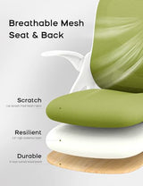 LukkDys Drafting Chair Tall Office Chair with Flip-up Armrests Ergonomic Computer Standing Desk Chair with Comfy Lumbar Support and Adjustable Footrest Ring for Bar Height Desk(White-Green) LukkDys