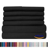 Twin Size Bed Sheets - 4 Piece 1500 Supreme Collection Fine Brushed Microfiber Deep Pocket Twin Sheet Set Bedding - 1 EXTRA PILLOW CASES, GREAT VALUE, Twin, Black Sweet Home Collection