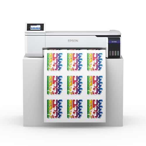 Epson Surecolor F570 Pro 24" Desktop Sublimation Printer, Includes Two Full Ink Sets, User Guide, Sublimation Paper, & Free Remote Install SCF570PE (Printer & Inks)