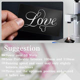 50 Pcs Metal Business Cards Blanks,Laser Engraving Blanks Aluminium,Can Engrave Any of Your Favorite Images and Text onto Metal Cards.86 x 54 mm(0.24mm Thickness) Knypeth
