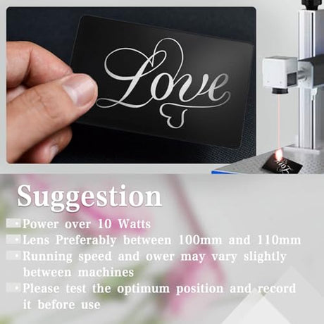 50 Pcs Metal Business Cards Blanks,Laser Engraving Blanks Aluminium,Can Engrave Any of Your Favorite Images and Text onto Metal Cards.86 x 54 mm(0.24mm Thickness) Knypeth