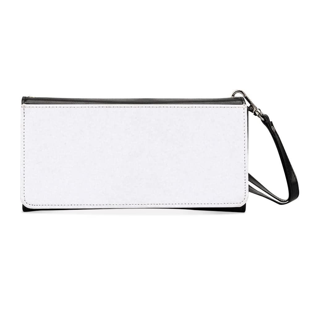 Sublimation Heat Transfer Wallet Blank, Fashion Clutch Wallets, Large Capacity Secure Buckle Leather Clutch Wallet, Wristlet Bag, DIY Craft Long Purse for Man Woman Father's Day Gift Chihutown