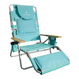 Ostrich the Deluxe 3N1 Lightweight Lawn Beach Reclining Lounge Chair with Footrest, Outdoor Furniture for Patio, Balcony, Backyard, or Porch, Aqua