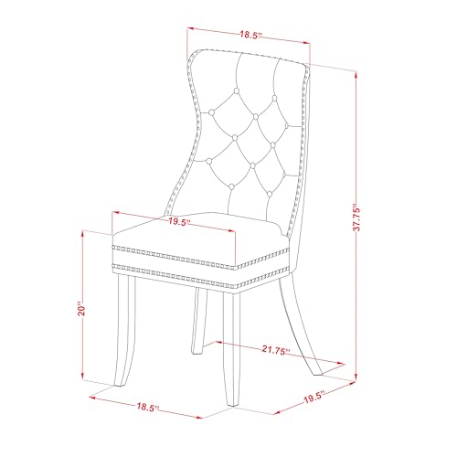 East West Furniture WEDA7-BLK-32 7 Piece Dining Set Includes a Rectangle Kitchen Table with Butterfly Leaf and 6 Upholstered Chairs, Black East West Furniture