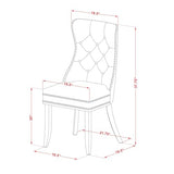 East West Furniture WEDA7-BLK-32 7 Piece Dining Set Includes a Rectangle Kitchen Table with Butterfly Leaf and 6 Upholstered Chairs, Black East West Furniture
