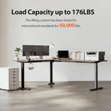 Agilestic L-Shaped Standing Desk Adjustable Height, Electric Corner Standing Desk, Sit Stand Up Desk, 75x61 inch Sit Stand Computer Table, Rustic Brown Agilestic