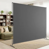 Room Divider, 72x72Inch Large Single Panel Privacy Screen for Room Separation,Free Standing Partition Wall with Thickened Fabric,Portable for Office,Bedroom,Patio,Gray FCCRETA