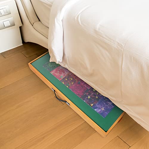 ALL4JIG Jigsaw Puzzle Table with Legs for 1500 Pieces, Firmer Adjustable Jigsaw Puzzle Board with 4 Drawers & Cover Birthday Gift for mom,25"x34"Portable Wooden Puzzle Table with Tilting for Adult ALL4JIG