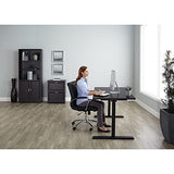 Realspace® Magellan 60" W Pneumatic Height-Adjustable Standing Desk, Cherry Realspace