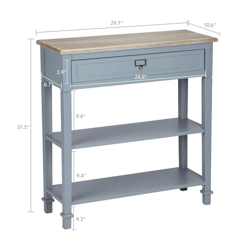 Wnutrees Multi-functional Console Desk, Grey, 30 in x 10.6 in x 31.5 in Wnutrees