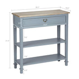 Wnutrees Multi-functional Console Desk, Grey, 30 in x 10.6 in x 31.5 in Wnutrees