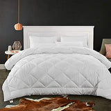 Cozynight Soft Twin Size Comforter Duvet Insert-Lightweight Down Alternative Comforter with Corner Tabs-Breathable Machine Washable Diamond Stitching (White,68"x86") Cozynight