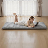 VEVOR 9-Layer Japanese Futon Mattress, 3.5" Thick Twin Tatami Mat, Foldable Roll Up Mattress for Sleeping with Storage Bag, Portable Floor Mattress for Camping Dormitory Yoga, Gray VEVOR