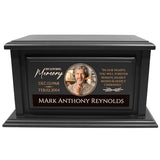 Personalized Solid Wood Human Urns for Ashes 250lbs, Custom Urn Box for Human Ashes, Large Burial and Cremation Urns for Ashes, Black Wood Color (Design 4) Basic Fundamentals