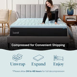 LUCID 2 Inch Gel Memory Foam Mattress Topper, Full size – 5 Zones – Cooling Gel Infusion – CertiPur Certified Foam LUCID
