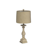 BOBOMOMO 27.75" Table Lamp with USB C+A Charging Ports Set of 2 Antique Nightstand Lamp for Bedroom Living Room Farmhouse Office Retro Rustic Resin Bedside Desk Lamps Washed White BOBOMOMO