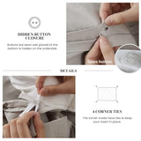 Simple&Opulence 100% Linen Duvet Cover Set, Natural French Flax Light Grey Ruffle Duvet Cover Twin Size, Breathable Comfy Linen Bedding Comforter Cover with 1 Pillowcase (Light Grey, 68" x 86") Simple&Opulence