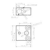 Updated High Temperature CR-10 Plated Copper Heater Block for MK8 Extruder Creality All Metal Hotend Ender3 V2 Ender 3 pro Ender 5 Pro Plus CR10 S4 S5 3D Printer (Copper) POLISI3D