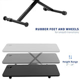 VIVO Black Small Single Top 28 inch Standing Desk Converter, Tabletop Sit to Stand Monitor Riser with Scissor Lift Height Adjustment, DESK-V011F VIVO