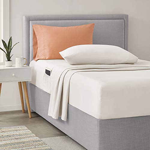 Comfort Spaces Bed in A Bag - Trendy Casual Design Cozy Comforter with Complete Sheet Set with Side Pocket, All Season Cover, Matching Shams, Twin XL(66 in x 90 in), Gloria, Damask Coral 6 Piece Comfort Spaces